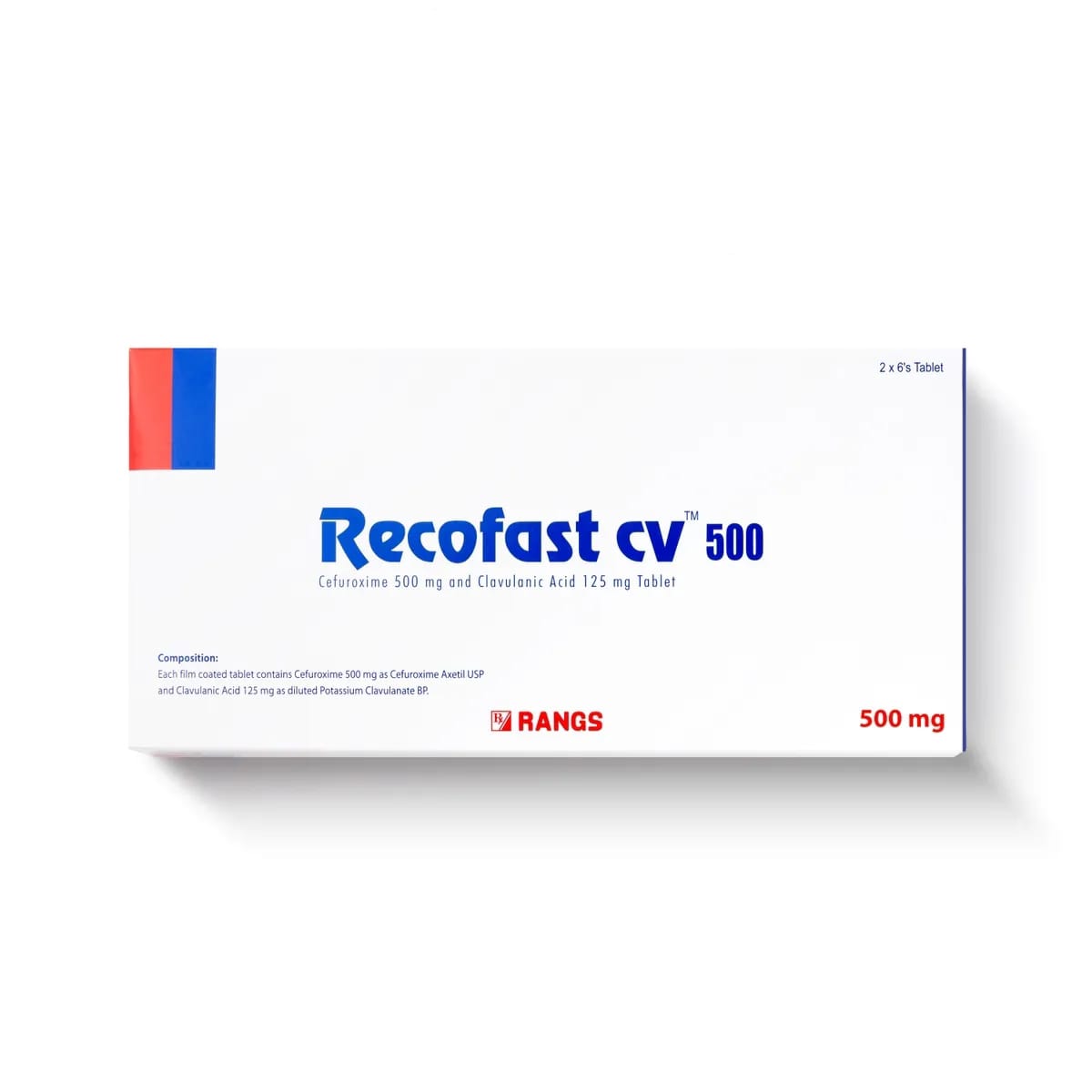 Tablet Recofast CV 500mg+125mg (12pcs)